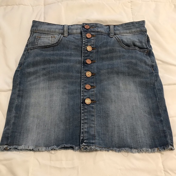 Indigo Rein Jean Mini Skirt - Picture 2 of 6